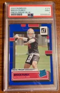 2022 Donruss Press Proof Blue #374 Brock Purdy RR PSA 9 #92890590 Free Shipping - Picture 1 of 2