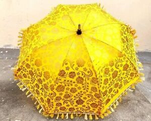 Indian Vintage Silk Sun Shade Wedding Decorative Boho 50 PC Antique Umbrella Lot