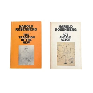 Harold Rosenberg 2 PB Book Lot Tradition of the New Act and Actor Expressionism - Picture 1 of 14