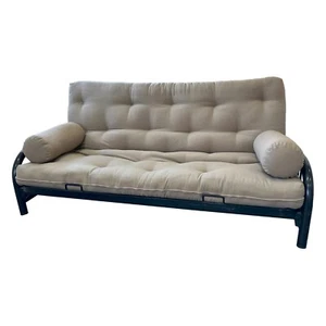 Queen-Size Futonbezug, 2 Bolzen, Matratzenschutz, Slipper, hellbraun - Bild 1 von 1