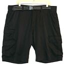 Denali Cargo Shorts Men's 38 Belted Hybrid Black Zip And Hook & Loop Pockets