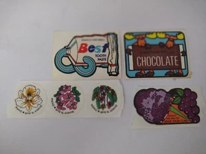 Vintage TREND Scratch and Sniff Sticker Lot Chocolate Grapes Toothpaste Flowers  - Picture 1 of 7
