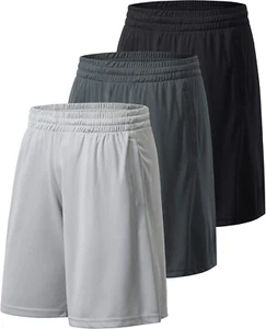 Men'S Athletic Shorts with Pockets and Elastic Waistband Quick Dry Activewear Wo - Picture 1 of 12