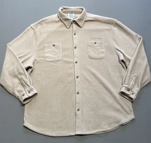 VINTAGE Ducks Unlimited Shirt Men XXL 2XL Tan Brown Fleece Hunting Fishing Warm - Picture 1 of 10