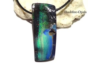 63 ct. EDEL Boulder Opal Anhänger Grün-Türkise-Blau-Rot Flashfire-Opals - Bild 1 von 6