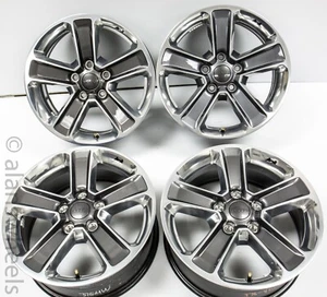 4 Jeep Wrangler Gladiator JL 18” Factory OEM Polished Wheels Rims 07-23 9221  - Picture 1 of 5