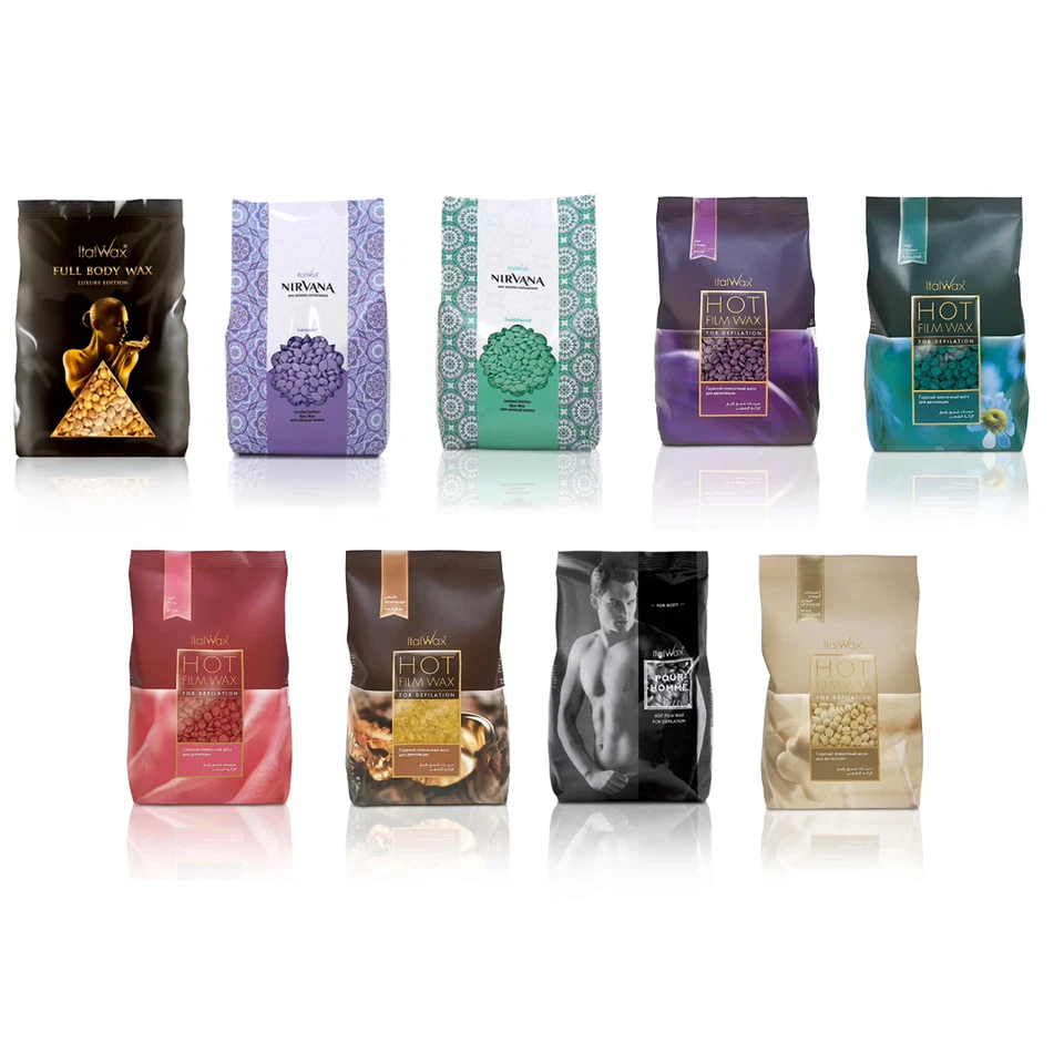 Italwax Heißfilmwachs 1kg / 1000g Pellets Bohnen Granulat Vollsortiment