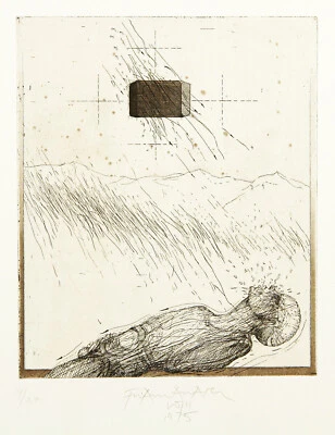"UFO", 1975. Aquatinta Franz Anatol WYSS (*1940 SUI), handsigniert - Bild 1 von 3