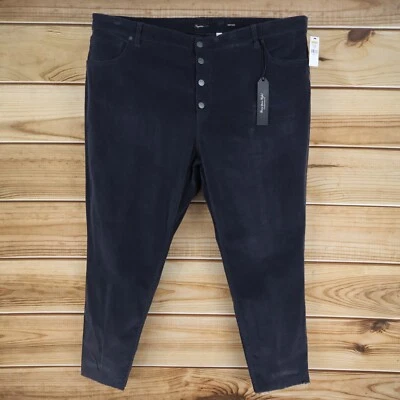 Union Bay Corduroy Pant Women 24W Black Button Fly CUT-OFF INSEAM: 27.5 INCHES - Image 1 of 4