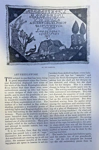 1880 Art Needlework Embroidery Stitching illustrated - Picture 1 of 4