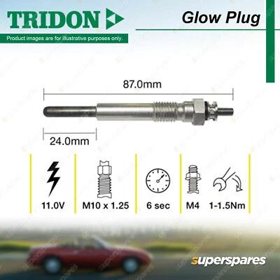 Tridon Glow Plug for Holden Jackaroo UBS521 UBS81 2.2L C223 C223T 1981-1988 - image 1 of 2