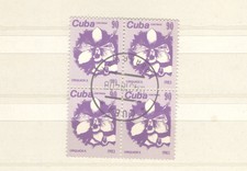 Q7842 - CUBA - 1983 - QUARTINA USATA FIORI N°2477 - VEDI FOTO