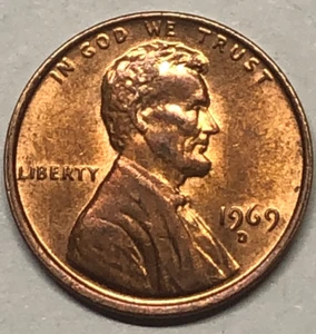 1969 D Lincoln Penny Floating Roof Weak/No FG - Picture 1 of 8