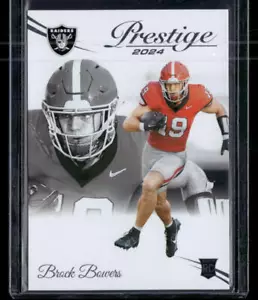 2024 Panini Prestige #305 Brock Bowers Las Vegas Raiders novato - Imagen 1 de 2