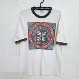 T-shirt Kiss Band vintage anni 90 retrò1994 rara tour rock and roll sopra logo taglia L - Foto 1 di 16