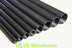 27mm X 25mm X 500MM Carbon Fiber Tube 3K /Tubing/pipe Glossy For RC Quad - Picture 1 of 3