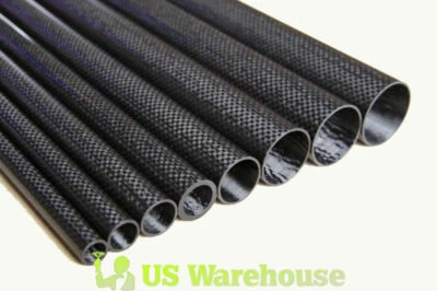 27mm X 25mm X 500MM Carbon Fiber Tube 3K /Tubing/pipe Glossy For RC Quad - Image 1 of 3