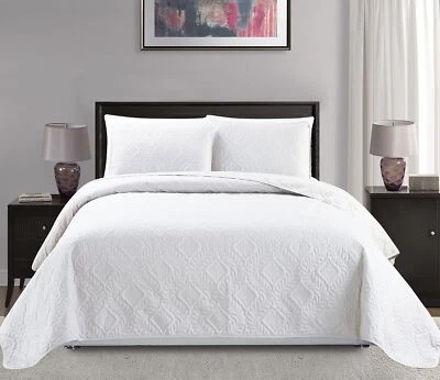 Colcha de diamante Mk Collection 3 piezas King/California King talla grande 118"x106"... Foto 1 de 2