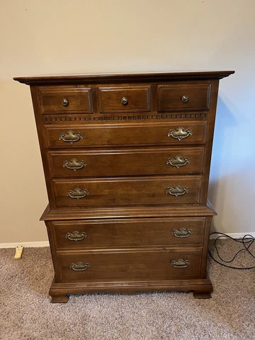 Ethan Allen Chippendale Style High boy Chest of drawers/Dresser highboy Cover