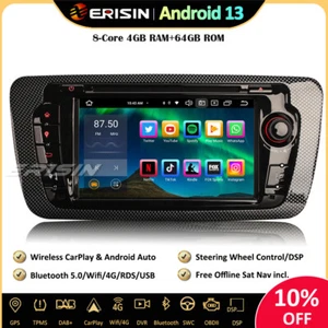 8-Core Android 13 Autoradio Navi GPS DAB+ CarPlay DSP Wifi 4G für Seat IBIZA - Bild 1 von 16