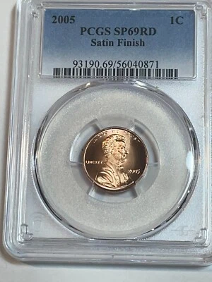 2005 Lincoln Cent PCGS SP69RD Satin Finish Penny - Image 1 of 2