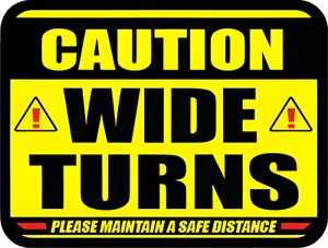 Wide Turns sticker - Picture 1 of 3