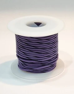 Cable de conexión primario automotriz GXL calibre 18 AWG VIOLETA con RAYA NEGRA 50 pies - Imagen 1 de 1