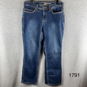 Carhartt Damengröße 8 Relaxed Fit kariert gefüttert blau Jeans - Bild 1 von 14