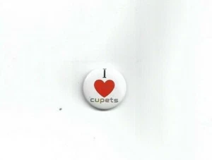 I Heart (Love) Cupets - Button Badge 24mm dia. - UK FREEPOST - Picture 1 of 1