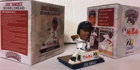 2017 MAHONING VALLEY SCRAPPERS JOSE RAMIREZ SGA BOBBLEHEAD INDIANS / GUARDIANS Cover