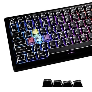 Retro Farbe handgezeichnet Manga Thema Tastenkappen Seitenteil Anime Comic komplettes Set 128 K... - Bild 1 von 8