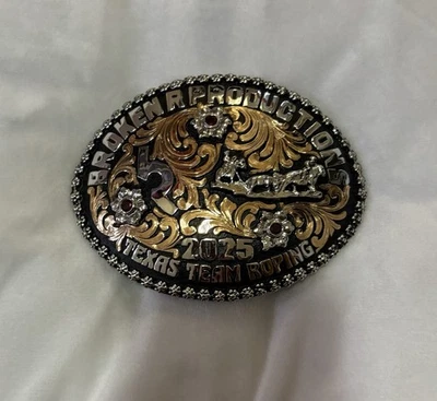 Trophy Rodeo Champion Пряжка на Ремень Команда Roper Roping Header Heeler - Изображение 1 из 2