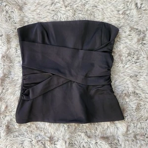 BCBG Max Azria Satin Black Corset Top Women's Size XS - Picture 1 of 7