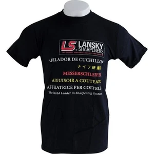 Camiseta mediana Lansky Sharpeners con tema diferentes idiomas negra - CAMISETAS LSSM - Imagen 1 de 1