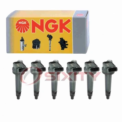 6 pc NGK Ignition Coils for 2018 Lexus NX300h 2.5L L4 Spark Plug Wire Boot  dd - Image 1 of 4