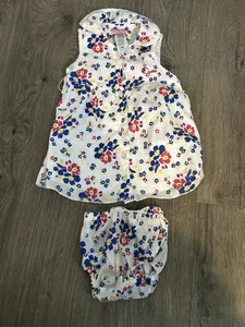 Vintage BABY GUESS Blumendruck Oberteil und Unterteil 2-teiliges Outfit 18M - Bild 1 von 11