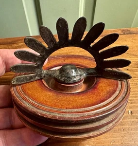 SEHR SELTENER antiker 1883 Reed's Patent Buggy Peitschenständer / Halter Original Etikett - Bild 1 von 5