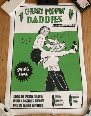 The Vans Warped Tour Concert Poster 1998 Bad Religion Deftones silkscreen 24x36 - Image 1 of 4