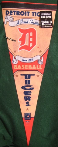 Detroit Tigers Premium Felt Pennant  Cooperstown Collection Ty Cobb Made in USA Cover