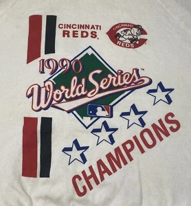Vintage 1990 Cincinnati Reds World Series baseball crew neck Tamaño Grande - Imagen 1 de 8