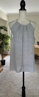 Violet & Claire Top Women’s XL V Neck Sleeveless Blouse Lightweight Sheer - Изображение 1 из 4