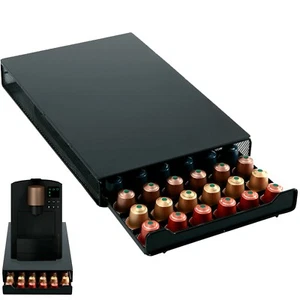 NESPRESSO 60 POD HOLDER DRAWER CAPSULE STORAGE & COFFEE MACHINE STAND ZENO - Foto 1 di 1