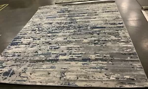 IVORY / BLUE 8'-0" x 10'-0" Back Stain Rug, Reduced Price 1172671431 JSP107B-8 - Picture 1 of 4