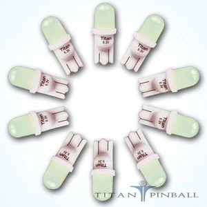 (Paquete de 10) - 6.3 voltios LED bombilla esmerilada 555 cuña base (T10) Pinball - BLANCO FRÍO - Imagen 1 de 11