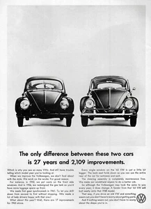 1965 Volkswagen Bug "27 Years of Differences" Original Print Ad - Picture 1 of 1