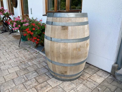 Regentonne Wasserfass 300L Holzfass Weinfass Eichenfass Stehtisch für Weinkeller - Bild 1 von 4