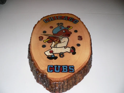 VTG Chicago Cubs Cubbie Decorative Wall Clock For Repair Cover