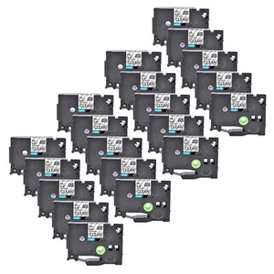 12mm Compatible with Brother PT-D600 TZ TZe FX131 Clear Flexible Label Tape 20PK - Picture 1 of 12
