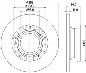 2 Bremsscheiben mit ABS-Sensorring HELLA für FORD TRANSIT CUSTOM V362 Bus - Bild 1 von 6