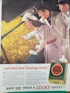 Vintage 1940 Lucky Strike Cigarettes Print Ad Ephemera Wall Art Decor - Picture 1 of 1